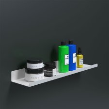 Настенная навесная полка для ванной комнаты 50x12x5 Белая