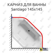 Карниз для ванны Riho Santiago 145х145 Усиленный 25 мм MrKARNIZ