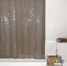 Штора для ванной 3D коричневая